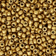 Seed beads 8/0 (3mm) Antique gold metallic